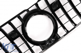 Central Grille suitable for Mercedes GLS X166 Facelift (2016-2018) GTR Design Black-image-6091414