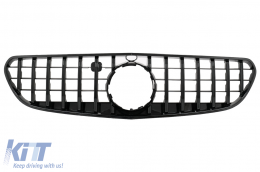 Central Grille suitable for Mercedes S-Class C217 Coupe Facelift (2018-up) A217 Cabrio Facelift (2018-up) GT-R Panamericana Design Black - FGMBC217FGTRB