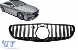 Central Grille suitable for Mercedes S-class Coupe C217 Facelift (2018-up) Cabrio A217 Facelift (2018-up) GT-R Panamericana Design Chrome