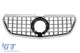 Central Grille suitable for Mercedes Vito (W447) (2020-up) GTR Panamericana Design Black Chrome - FGMBW447GTRC