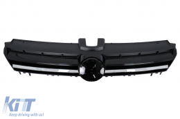 Central Grille suitable for VW Golf 7 VII (2012-2017) R-Line Design Chrome Insertions-image-6048192