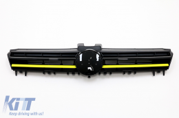 Central Grille suitable for VW Golf 7 VII (2012-2017) R400 Design Yellow Insertions - FGVWG7Y