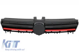 image-18-Central Grille suitable for VW Golf VII 7 5G (2013-2017) GTI R-Line Design Red Insertions