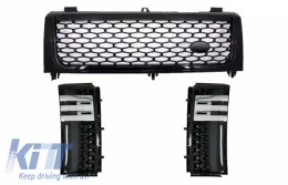 image-70-Central Grille with Side Vents Grilles suitable for Land Range Rover Vogue III L322 (2002-2005) All Black Autobiography Supercharged Edition