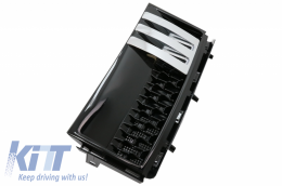 Central Grille with Side Vents Grilles suitable for Land Range Rover Vogue III L322 (2002-2005) All Black Autobiography Supercharged Edition-image-6053241