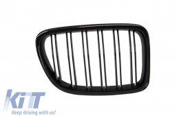 Central Grilles Kidney Grilles suitable for BMW X1 E84 (2009-2014) Piano Black Double Stripe Design-image-5993397