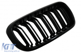 Central Grilles Kidney suitable for BMW X5 F15 X6 F16 (2014-2018) X5M X6M Double Stripe Design M-Package Sport-image-6095967