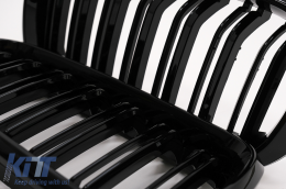 Central Grilles Kidney suitable for BMW X5 F15 X6 F16 (2014-2018) X5M X6M Double Stripe Design M-Package Sport-image-6095971