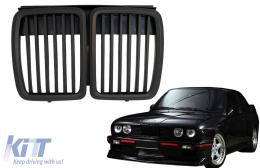 Central Kidney Grille suitable for BMW 3 Series E30 (1982-1994) Matte Black-image-6081969