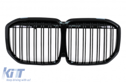 Central Kidney Grille suitable for BMW X7 G07 (2018-2022) Double Stripe M Design Piano Black