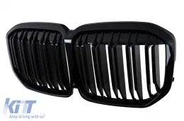 Central Kidney Grille suitable for BMW X7 G07 (2018-2022) Double Stripe Piano Black-image-6259741