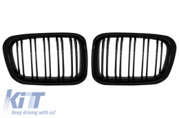 Central Kidney Grilles suitable for BMW 3 Series E46 Non Facelift (1998-09.2001) Double Stripe M Design Piano Black - FGBME46NFDPB
