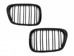 image-22-Central Kidney Grilles suitable for BMW 5 Series E39 (1997-2003) Double Stripe M Design Piano Black