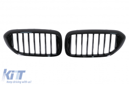 Central Kidney Grilles suitable for BMW 5 Series G30 G31 Sedan Touring (2017-2019) Glossy Black - FGBMG30SPB