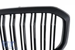 Central Kidney Grilles suitable for BMW X5 G05 (2018-2022) Double Stripe M Design Piano Black-image-6239486