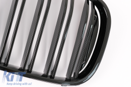 Central Kidney Kagkéla katállhla gia BMW Seirá 7 G11 G12 2015-2019 Double Stripe M Design Mávro-image-6105675