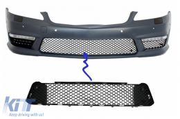 Central-Lower Grille Front Bumper suitable for Mercedes S-Class W221 S63 S65 (2005-2013) - FBGMBW221