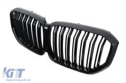 Central Riñón Rejas para BMW X5 G05 2018-2022 Doble Raya M Look Negro Brillante-image-6239481