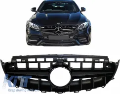 image-78-centralna maska/gril pogodna za Mercedes E-Klasu V213 S213 C238 A238 (2016-2019) crna E63 dizajn