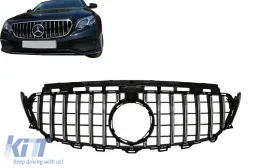 image-69-centralna maska/gril pogodna za Mercedes E-Klasu V213 S213 C238 A238 (2016-2019) GT- R Panamerika dizajn crna hrom