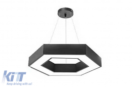 image-23-Chandelier Hollow Hexagon HoneyComb Ceiling Light System 6500K Diameter 60cm