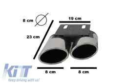Échappement Silencieux Conseils pour AUDI A3 8V berline Sportback coupé 2012-2017 S3 Quad Look-image-6024215