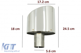 Échappement Silencieux Conseils pour Audi A4 B9 2016-2019 A5 F5 2017-2019 Chrome-image-6079520