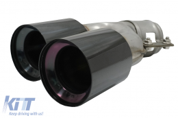 Échappement Silencieux Conseils pour BMW 5 G30 G31 G38 16-20 6 G32 16-20 540i Look Noir-image-6079603