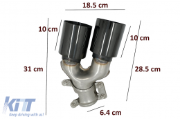 Échappement Silencieux Conseils pour BMW 5 G30 G31 G38 16-20 6 G32 16-20 540i Look Noir-image-6098185