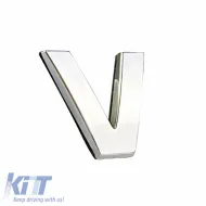 image-1-Chrom Aufkleber Buchstabe 3D ''V'' 2.7cm x 2.5cm 1 Stück