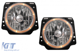 image-31-Chrome Angel Eyes Headlights suitable for VW Golf 2 II (08.1983-08.1991) Clear