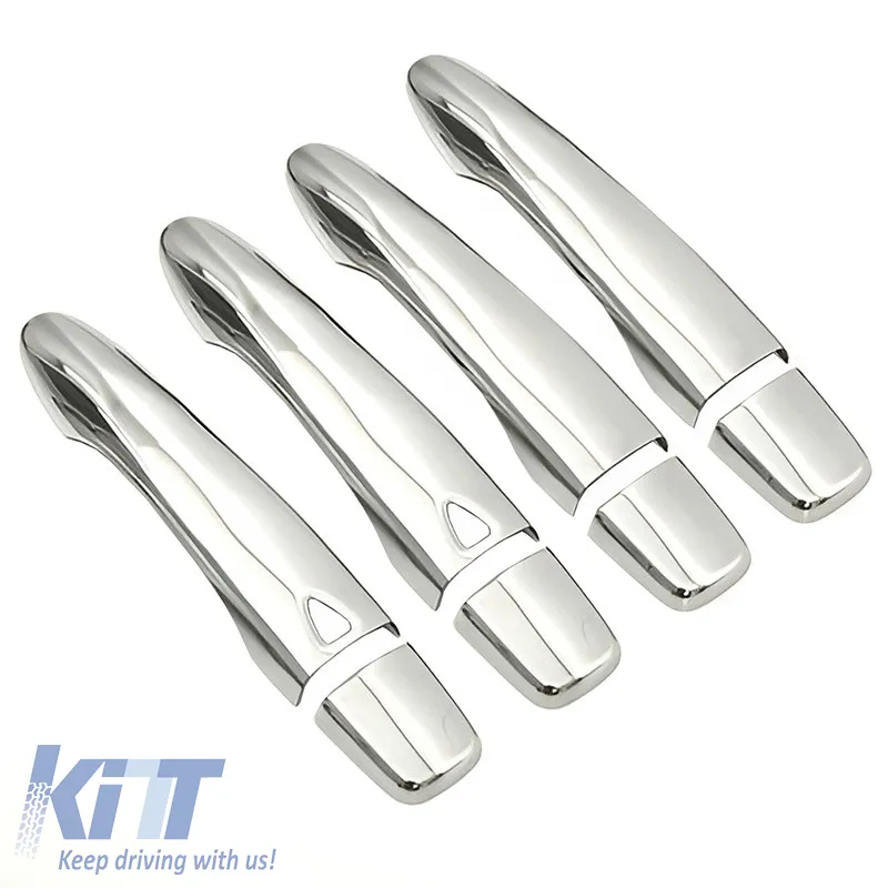Chrome Door Handle Covers Steel suitable for Nissan Qashqai J11 14-20 E-Key Set 8 Pcs