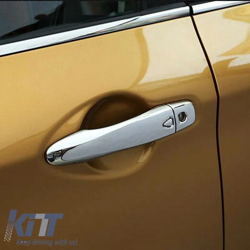 Chrome Door Handle Covers Steel suitable for Nissan Qashqai J11 14-20 E-Key Set 8 Pcs