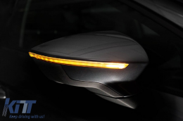 Chrome LED dynamic turn signals suitable for mirrors on Seat Leon 2012-2020, Arona, Ibiza after 2017-image-6238302