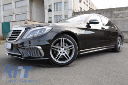 Chrome Parts Trim Strips Side Skirts suitable for Mercedes S-Class W222 (2013-2020) S65 S63 Design-image-6018951