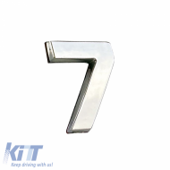 Chrome Sticker Letter 3D ''7'' 2.7cm x 2.5cm 1 Piece