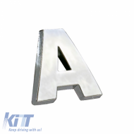 Chrome Sticker Letter 3D ''A'' 2.7cm x 2.5cm 1 Piece