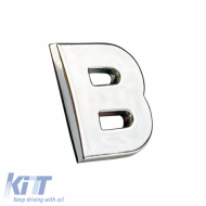 Chrome Sticker Letter 3D ''B'' 2.7cm x 2.5cm 1 Piece