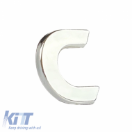 Chrome Sticker Letter 3D ''C'' 2.7cm x 2.5cm 1 Piece