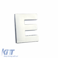 Chrome Sticker Letter 3D ''E'' 2.7cm x 2.5cm 1 Piece