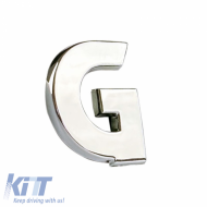 Chrome Sticker Letter 3D ''G'' 2.7cm x 2.5cm 1 Piece