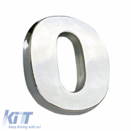 Chrome Sticker Letter 3D ''O'' 2.7cm x 2.5cm 1 Piece