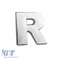 Chrome Sticker Letter 3D ''R'' 2.7cm x 2.5cm 1 Piece