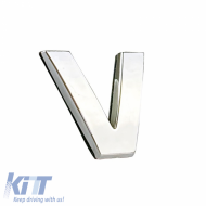 Chrome Sticker Letter 3D ''V'' 2.7cm x 2.5cm 1 Piece