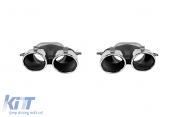 image-11-Chrome tip A Design set suitable for Mercedes C-Class W205 after 2013, E-Class W213 after 2016, CLS C257 after 2018