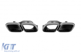 Chrome tip A Design set suitable for Mercedes C-Class W205, C205, S205, A205 after 2019, GLC X253. GLC Coupe X253 after 2015.-image-6156367