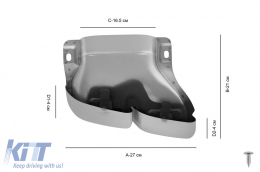 Chrome tip A Design set suitable for Mercedes C-Class W205, C205, S205, A205 after 2019, GLC X253. GLC Coupe X253 after 2015.-image-6156369