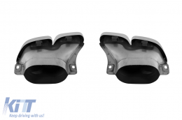 Chrome tip A Design set suitable for Mercedes C-Class W205, C205, S205, A205 after 2019, GLC X253. GLC Coupe X253 after 2015.-image-6156370