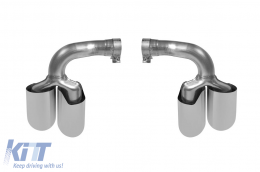 Chrome tip exhaust package suitable for Porsche Cayenne after 2018-image-6212547