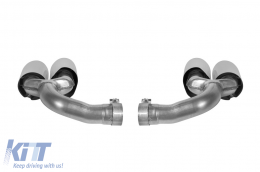 Chrome tip exhaust package suitable for Porsche Cayenne after 2018-image-6212548